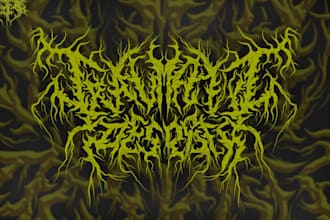 draw deathcore, metal core or death metal logo for your band
