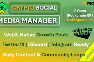 be your defi, web3, crypto, nft social media manager
