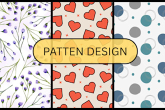 design custom pattern designs for fabric, packaging, other