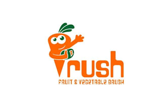 design luxurious cleaning vegetables fruits logo