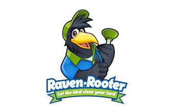 design attract mascot pool company logo
