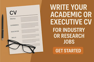 write a professional academic or exclusive CV for industry or CV builder