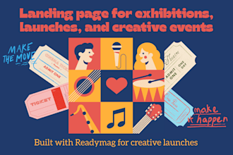 design a stylish event landing page in readymag