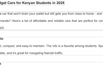 write engaging blog articles about cars, student life, or lifestyle