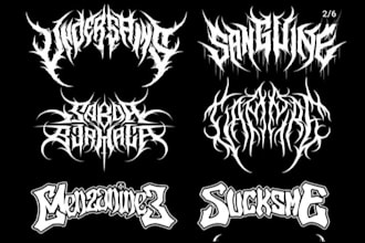 create an extreme metal band logo