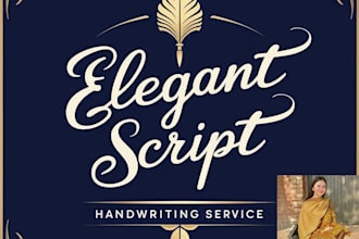 handwrite letters, notes, and documents in beautiful cursive or calligraphy
