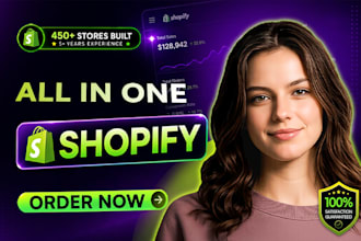 build shopify store design redesign, shopify website, shopify dropshipping store
