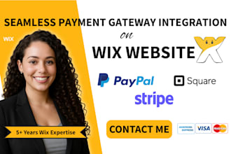 set up stripe paypal square payment gateway integration for your wix website