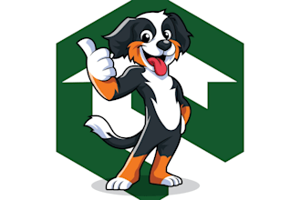design a mascot dog logo for your construction business