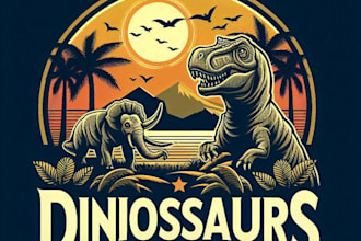 design high quality dinosaurs vintage logo with unlimited revision