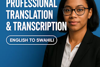 professionally  transcribe and translate your work