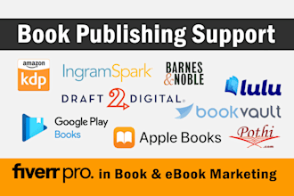 publish your book to amazon KDP or ingramspark or barnes noble and many more