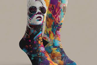 create beautiful socks design