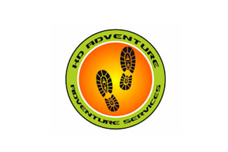 design colorful monogram adventure logo
