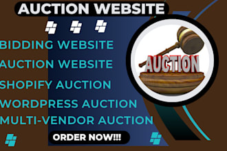 make a bidding auction website, and a multivendor website