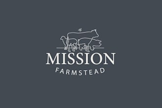 design pasture raised meat farm logo