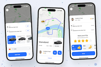 develop chauffeur app, truck booking app, restaurant app, car marketplace app