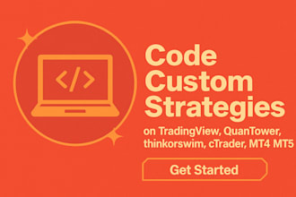 code custom strategies on tradingview, quantower, thinkorswim, ctrader, mt4, mt5