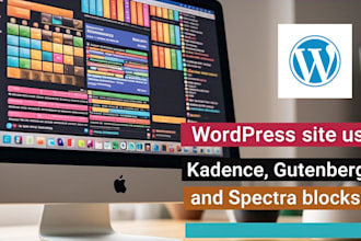 design a fast and modern wordpress website using kadence, gutenberg, and spectra