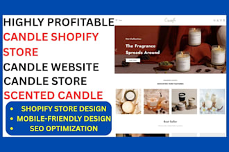 design scented candle shopify store candle website candle store candle shopify
