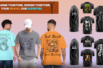 design streetwear and merch ready custom typography t shirts