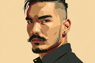 create stunning vector portrait and illustration