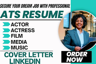 write actor, actress, acting, film, media, music resume and cover letter
