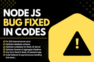 fix bugs, optimize code, and code refactor your node js express backend