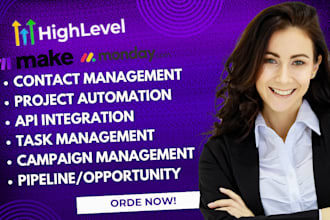 setup make com automations made com monday com monday crm gohighlevel workflow