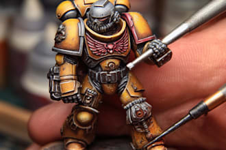 paint warhammer 40k, space marine portrait art