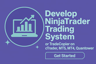 develop ninjatrader trading system or tradecopier on ctrader, mt5 mt4, quantower