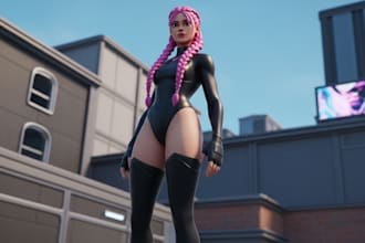 create 3d fortnite character, nsfw model, rig3d for ue5, game asset