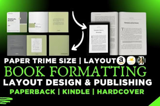 do KDP book editing, book formatting, book layout design, amazon KDP publishing