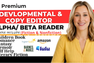 romance beta reader, middle grade book format poetry memoir developmental editor