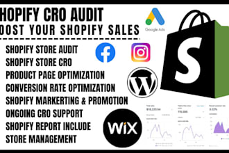 increase shopify store audit cro increase shopify sales cro audit