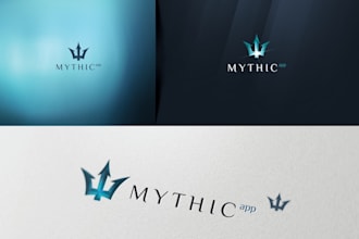 design a minimalist premium mythic logo for your app or brand