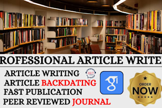 write backdate publish article on google scholar peer reviewed indexed journals