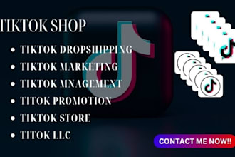 setup shopify tiktok dropshipping, manage tiktok shop, tiktok ads, promotion