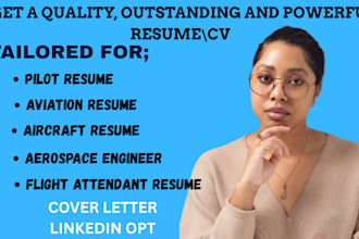 write a professional aviation resume, pilot CV, or airline job application
