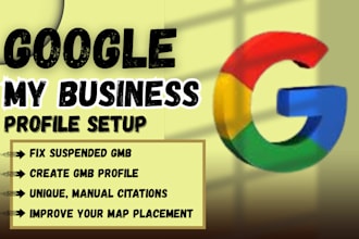 set up, fix suspended google my business, and optimize gmb map ranking