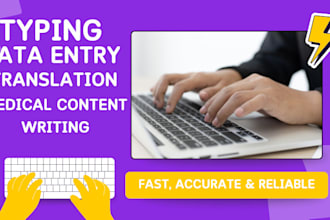 do typing, data entry, proofreading and translation