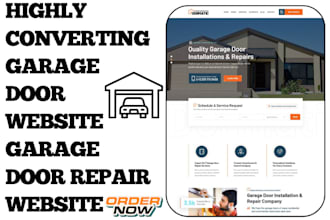 design garage door website garage door repair website garage door landing page