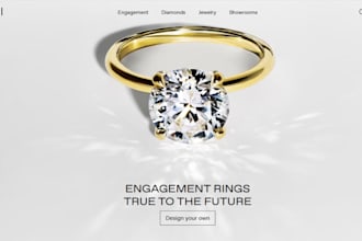design luxury jewelry shopify store engagement ring shopify website