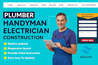 build plumber, handyman, roofing, plumbing websites for you