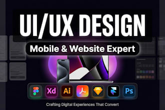 our agency do UI UX design, website ui ux, mobile app ui ux, figma design