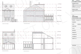 create UK planning permission and building control drawings