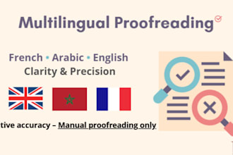 proofread your french, arabic and english texts