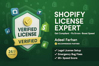 fix shopify errors, license issues, speed optimization, bug fixes,liquid coding