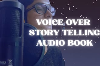 do soft soothing voice over in english and kannada for commercials and audiobook