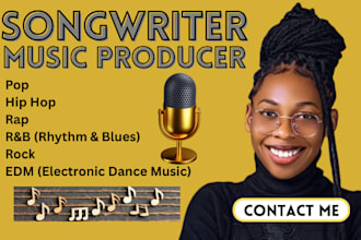 be your female hip hop singer pop vocalist ghostwriter rap and edm singer